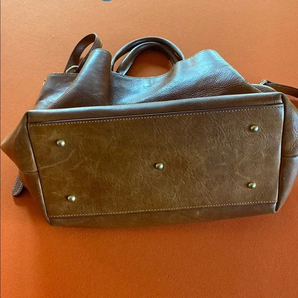 Dooney and Bourke florentine Barlow Leather satchel with Adjustable Strap - Picture 6 of 7